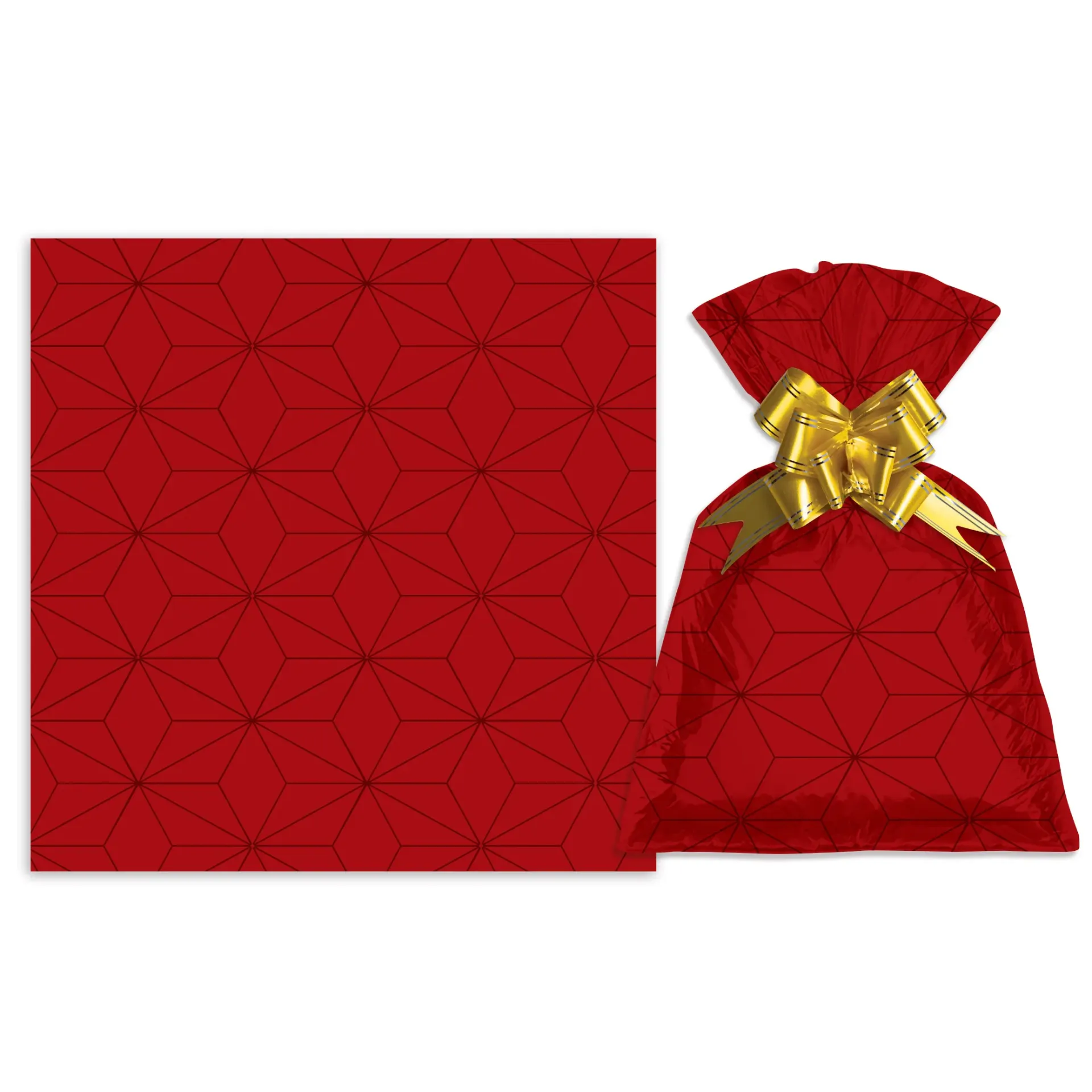Bolsa de regalo metalizado con diseño mediana PACKx50