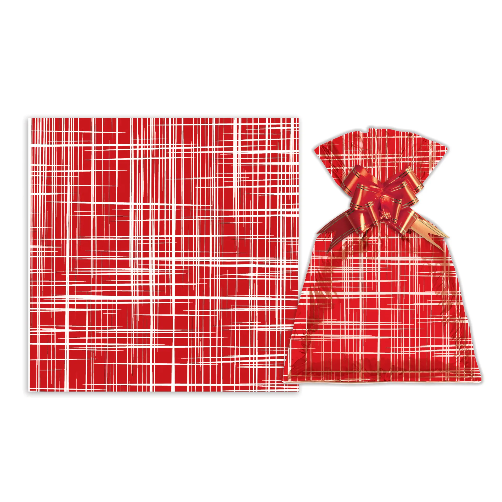 Bolsa de regalo metalizado con diseño mediana PACKx50