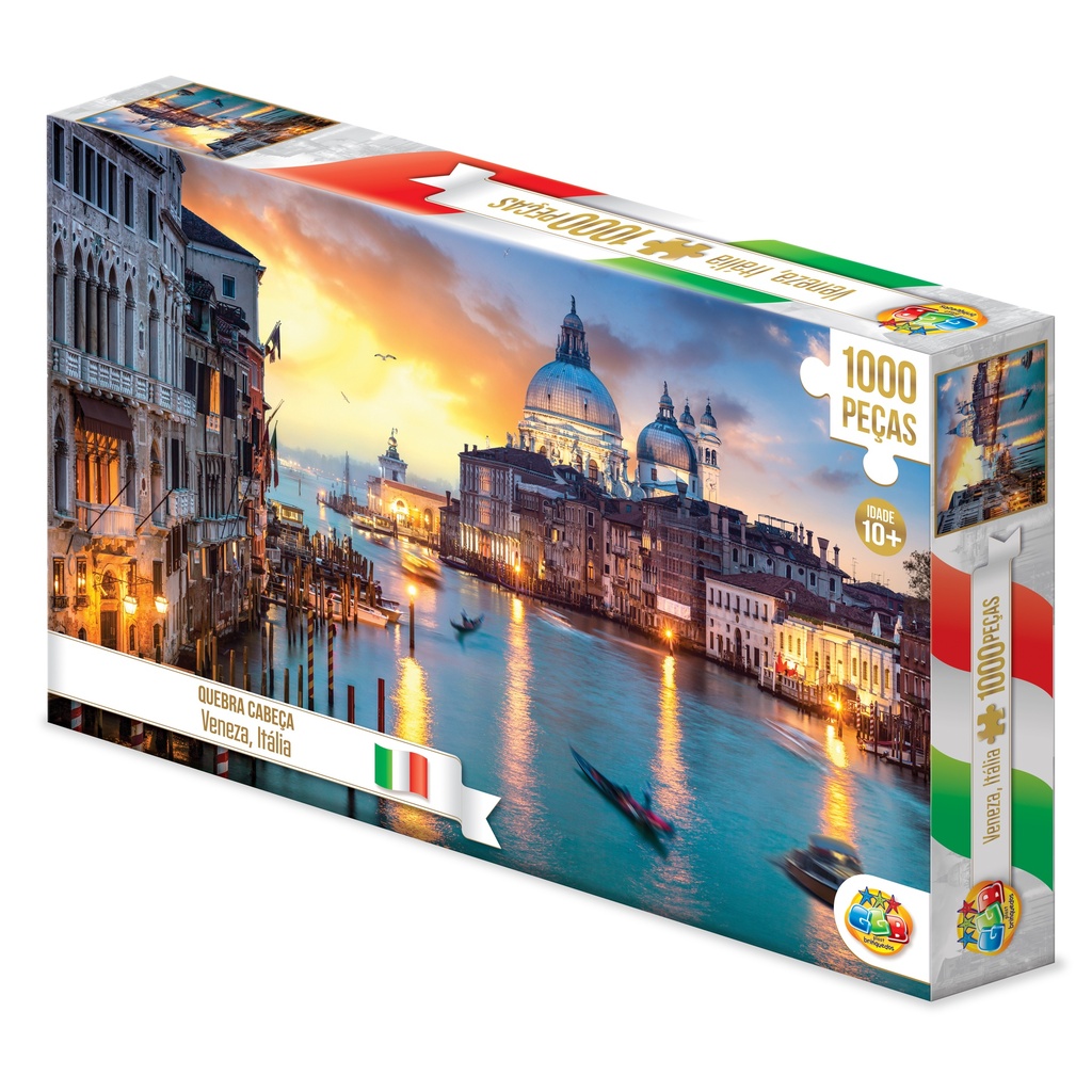 Puzzle de cartón, 1000 piezas, Venecia, en caja