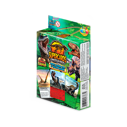 Juego de mesa, 55 cartas, aprendizaje sobre dinosaurios, en portugués en caja