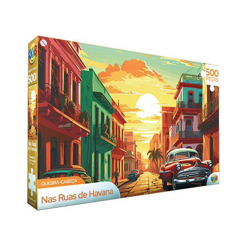 Puzzle de cartón, 500 piezas, La Habana, en caja