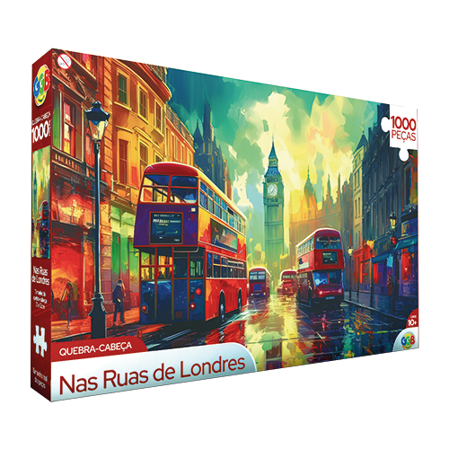Puzzle de cartón, 1000 piezas, Londres, en caja
